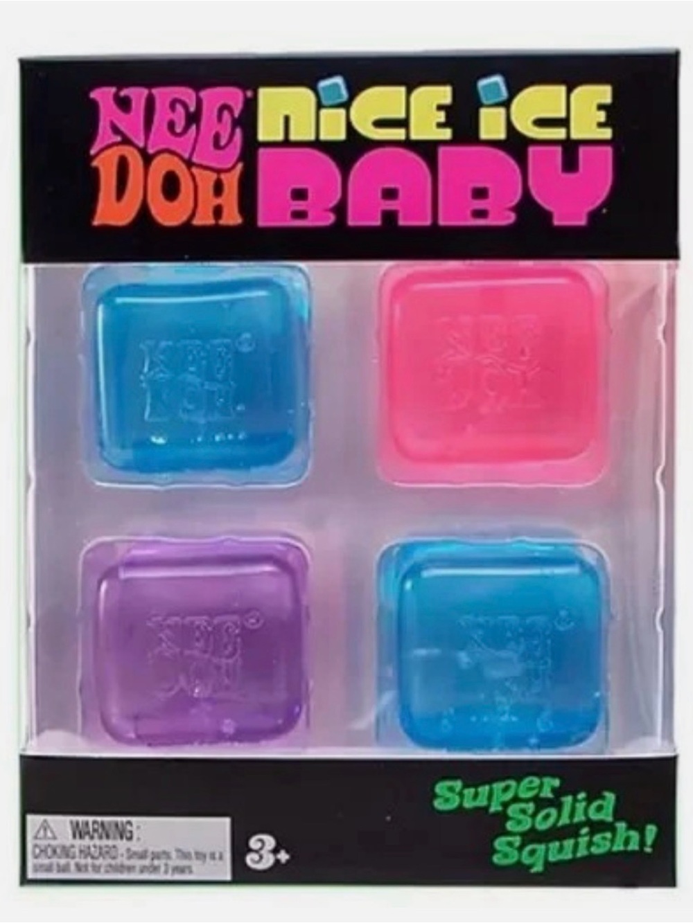 NIB NEEDOH Nice Ice Baby (4 Pack)-  Pink, Blue (x2), Purple